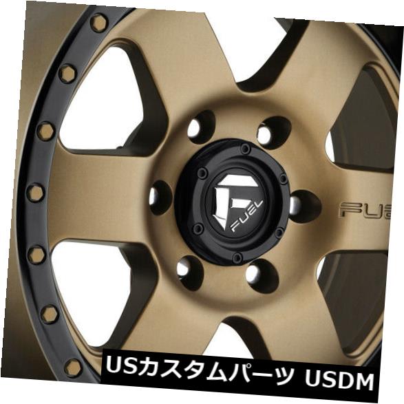 海外輸入ホイール 18x9ブロンズホイールの燃料Podium D617 6x5.5 / 6x139.7 19（4個セット） 18x9 Bronze Wheels Fuel Podium D617 6x5.5/6x139.7 19 (Set of 4) 【並行輸入品】