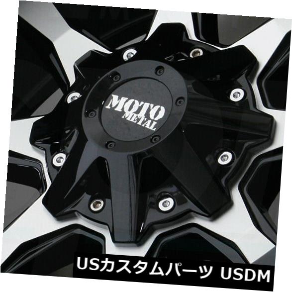 海外輸入ホイール 20x12ブラックマシンホイールMoto Metal MO970 8x180 -44（4個セット） 20x12 Black Machine Wheels Moto Metal MO970 8x180 -44 (Set of 4) 【並行輸入品】