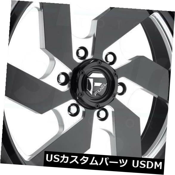 海外輸入ホイール 20x9ブラックミルドホイールフューエルターボD582 8x6.5 / 8x165.1 1（4個セット） 20x9 Black Milled Wheels Fuel Turbo D582 8x6.5/8x165.1 1 (Set of 4) 【並行輸入品】