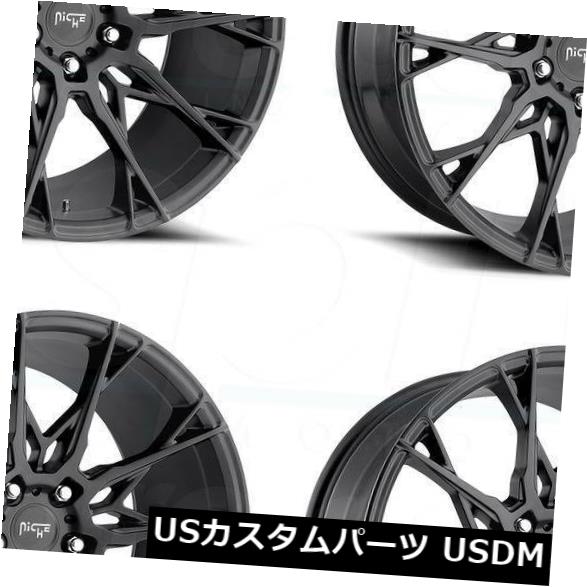 海外輸入ホイール 19x8.5 / 19x10マットブラックホイールNiche Staccato M183 5x120 35/40(4個セット) 19x8.5/19x10 Matte Black Wheels Niche Staccato M183 5x120 35/40 (Set of 4) 【並行輸入品】|カスタムパーツ WORLD倉庫