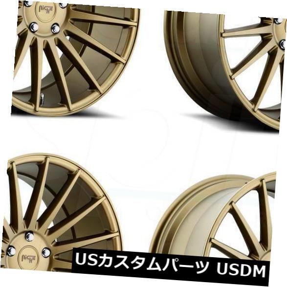 海外輸入ホイール 20x8.5ブロンズホイールニッチフォームM158 5x120 35（4個セット） 20x8.5 Bronze Wheels Niche Form M158 5x120 35 (Set of 4) 【並行輸入品】