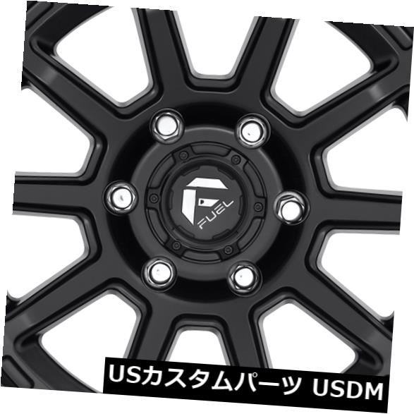 海外輸入ホイール 20x9マットブラックホイールの燃料トルクD689 5x5 / 5x127 1（4個セット） 20x9 Matte Black Wheels Fuel Torque D689 5x5/5x127 1 (Set of 4) 【並行輸入品】