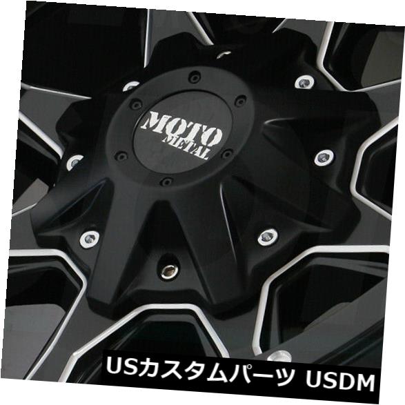 海外輸入ホイール 20x12ブラックミルドホイールMoto Metal MO970 8x170 -44（4個セット） 20x12 Black Milled Wheels Moto Metal MO970 8x170 -44 (Set of 4) 【並行輸入品】