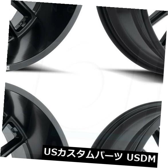 海外輸入ホイール 20x9フルブラックホイールの敵対的なH115捕食者8x180 0（4個セット） 20x9 Full Black Wheels Hostile H115 Predator 8x180 0 (Set of 4) 【並行輸入品】