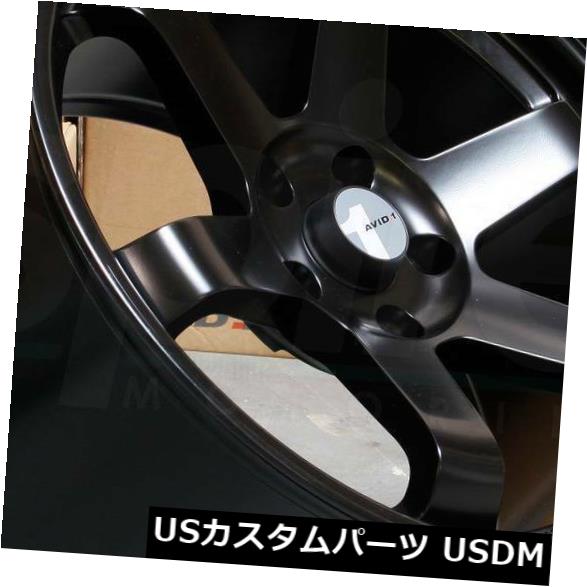 海外輸入ホイール 18x8.5マットブラックホイールAVID1 AV06 AV-06 5x100 35(4個セット) 18x8.5 Matte Black Wheels AVID1 AV06 AV-06 5x100 35 (Set of 4) 【並行輸入品】