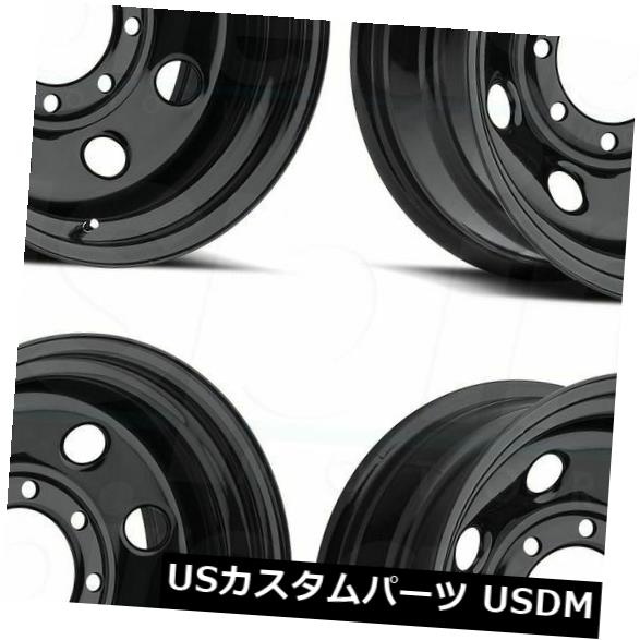 海外輸入ホイール 15x8 Black Wheels Vision HD 85 Soft 8 5x114.3 -19（4個セット） 15x8 Black Wheels Vision HD 85 Soft 8 5x114.3 -19 (Set of 4) 【並行輸入品】