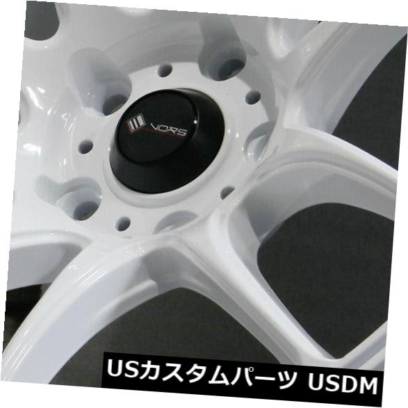 海外輸入ホイール 18x9.5ホワイトホイールVors TR4 5x114.3 35（4個セット） 18x9.5 White Wheels Vors TR4 5x114.3 35 (Set of 4) 【並行輸入品】