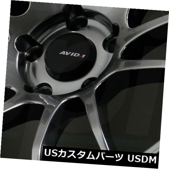 海外輸入ホイール 18x8.5ハイパーブラックホイールAVID1 AV20 AV-20 5x114.3 33（4個セット） 18x8.5 Hyper Black Wheels AVID1 AV20 AV-20 5x114.3 33 (Set of 4) 【並行輸入品】