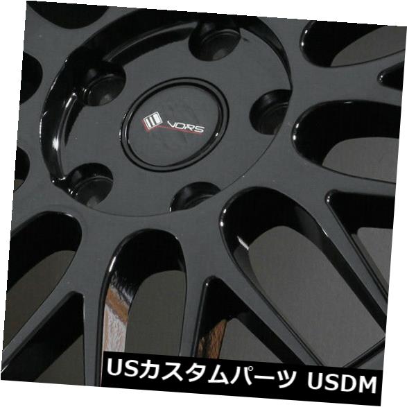海外輸入ホイール 18x9グロスブラックホイールVors VR8 5x110 35（4個セット） 18x9 Gloss Black Wheels Vors VR8 5x110 35 (Set of 4) 【並行輸入品】