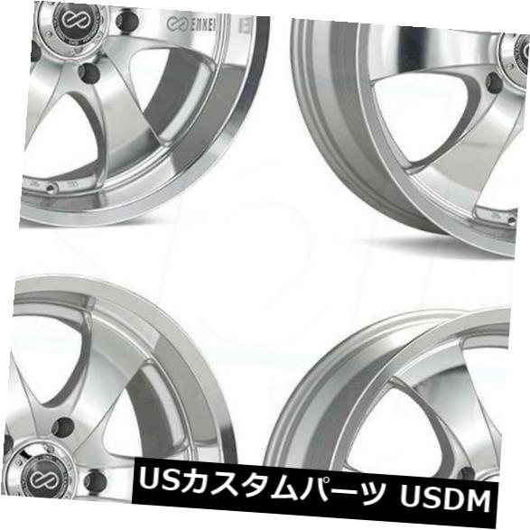 海外輸入ホイール 17x8シルバー加工ホイールEnkei M6 6x4.5 / 6x114.3 20（4個セット） 17x8 Silver Machined Wheels Enkei M6 6x4.5/6x114.3 20 (Set of 4) 【並行輸入品】