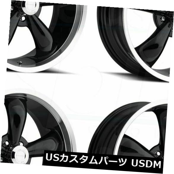 海外輸入ホイール 18x8.5ブラックマシニングドリップホイールビジョン142レジェンド5 5x114.3 10（4個セット） 18x8.5 Black Machined Lip Wheels Vision 142 Legend 5 5x114.3 10 (Set of 4) 【並行輸入品】｜カスタムパーツ WORLD倉庫