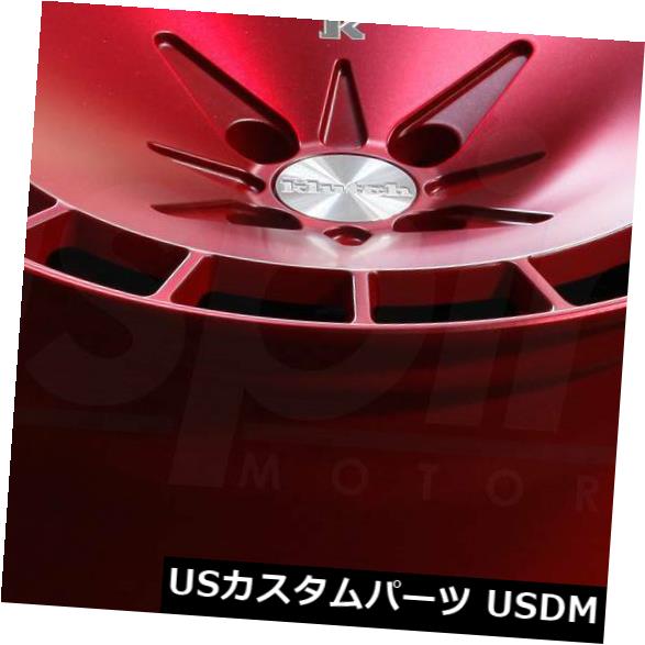 海外輸入ホイール 16x8 Fusion Red Wheels Klutch KM16 5x114.3 15(4個セット) 16x8 Fusion Red Wheels Klutch KM16 5x114.3 15 (Set of 4) 【並行輸入品】|カスタムパーツ WORLD倉庫