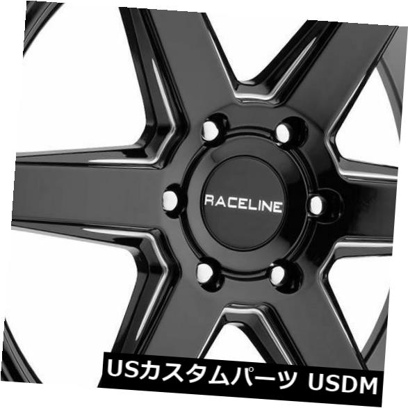 海外輸入ホイール 18x8ブラックホイールRaceline 156Bサージ6x132 35（4個セット） 18x8 Black Wheels Raceline 156B Surge 6x132 35 (Set of 4) 【並行輸入品】