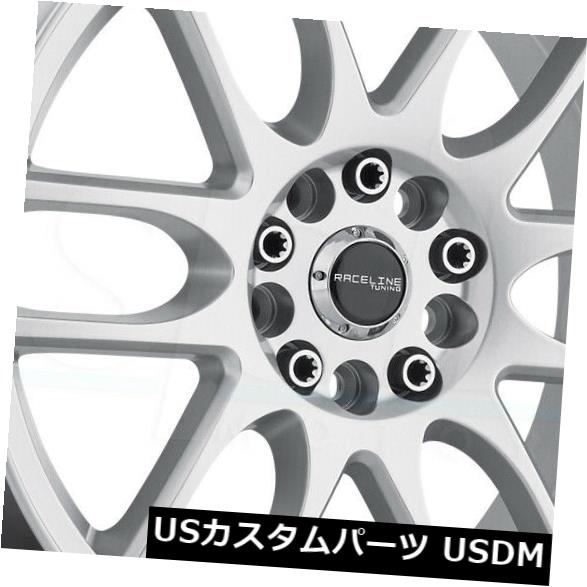 海外輸入ホイール 17x7.5シルバーホイールRaceline 141S Mystique 5x100 / 5x114.3 40（4個セット） 17x7.5 Silver Wheels Raceline 141S Mystique 5x100/5x114.3 40 (Set of 4) 【並行輸入品】