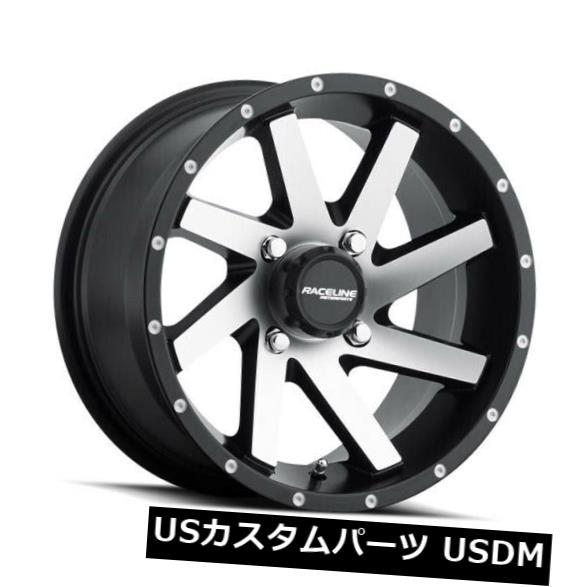 海外輸入ホイール 14x7機械加工ブラックホイールRaceline A82M Twist 4x137 10(4個セット) 14x7 Machined Black Wheels Raceline A82M Twist 4x137 10 (Set of 4) 【並行輸入品】|カスタムパーツ WORLD倉庫