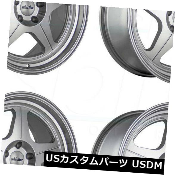 海外輸入ホイール 18x9.5シルバー加工フェイスホイールウィスラーKR3 5x114.3 22（4個セット） 18x9.5 Silver Machined Face Wheels Whistler KR3 5x114.3 22 (Set of 4) 【並行輸入品】｜カスタムパーツ WORLD倉庫 208,945円