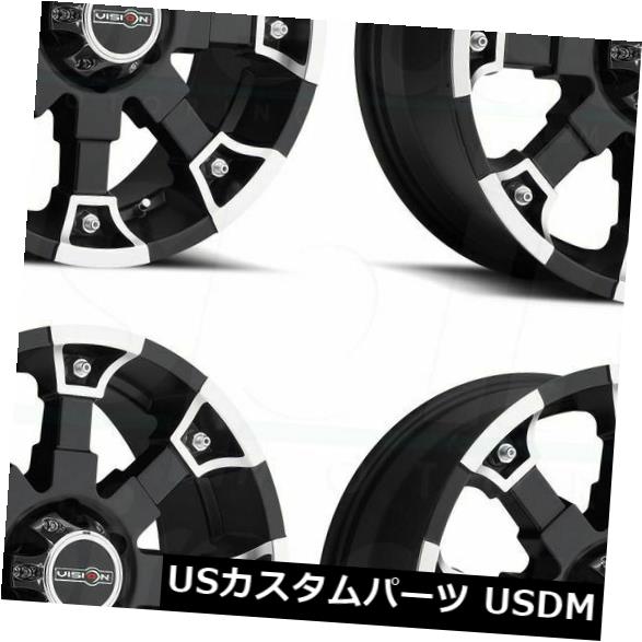 海外輸入ホイール 20x9 Black Machined Wheels Vision 392 Brutal 8x6.5 / 8x165.1 18（4個セット） 20x9 Black Machined Wheels Vision 392 Brutal 8x6.5/8x165.1 18 (Set of 4) 【並行輸入品】｜カスタムパーツ WORLD倉庫