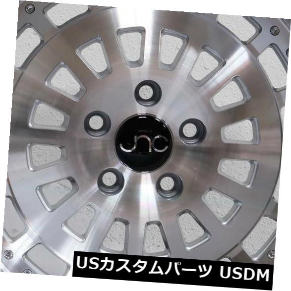 海外輸入ホイール 15x8シルバーマシンフェイスホイールJNC 046 JNC046 4x100 20（4個セット） 15x8 Silver Machine Face Wheels JNC 046 JNC046 4x100 20 (Set of 4) 【並行輸入品】｜カスタムパーツ WORLD倉庫