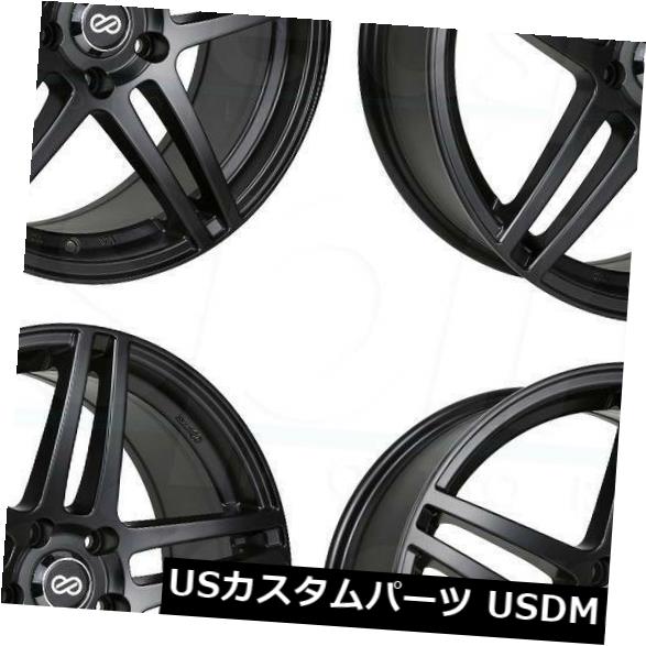 海外輸入ホイール 16x7ブラックペイントホイールエンケイRSF5 4x100 38(4個セット) 16x7 Black Paint Wheels Enkei RSF5 4x100 38 (Set of 4) 【並行輸入品】