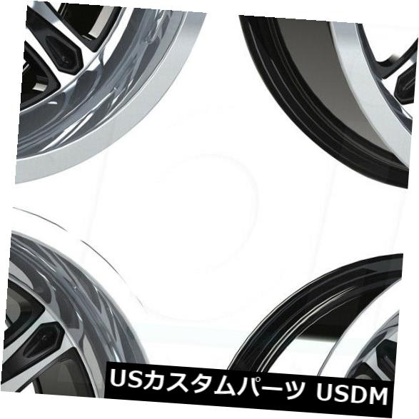 海外輸入ホイール 12x7 / 12x8ブラックマシニングホイールビジョンATV 547 Spirit 4x156 3 / -10（4個セット） 12x7/12x8 Black Machined Wheels Vision ATV 547 Spirit 4x156 3/-10 (Set of 4) 【並行輸入品】