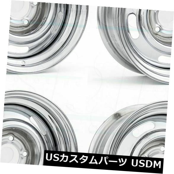 海外輸入ホイール 15x4 / 15x5 Chrome Wheels Vision 57 Rally 5x114.3 0/6（4個セット） 15x4/15x5 Chrome Wheels Vision 57 Rally 5x114.3 0/6 (Set of 4) 【並行輸入品】