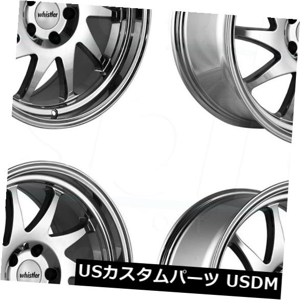 海外輸入ホイール 15x8クロームホイールウィスラーKR7 4x100 20（4個セット） 15x8 Chrome Wheels Whistler KR7 4x100 20 (Set of 4) 【並行輸入品】