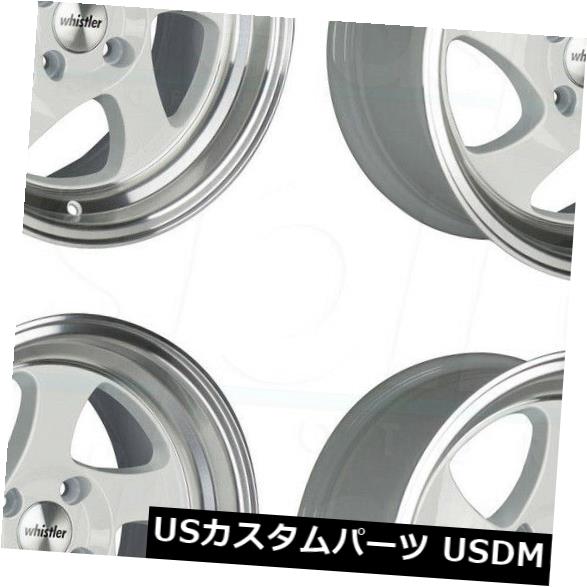 海外輸入ホイール 16x8ホワイトマシニングドリップホイールウィスラーKR1 4x114.3 20(4個セット) 16x8 White Machined Lip Wheels Whistler KR1 4x114.3 20 (Set of 4) 【並行輸入品】|カスタムパーツ WORLD倉庫