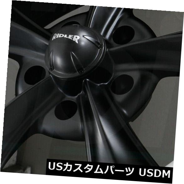 海外輸入ホイール 17x8マットブラックマシニングドリップホイールリドラー695 5x4.75 / 5x120.6 5 0(4個セット) 17x8 Matte Black Machined Lip Wheels Ridler 695 5x4.75/5x120.65 0 (Set of 4) 【並行輸入品】