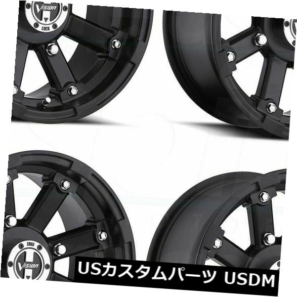 海外輸入ホイール 12x8マットブラックホイールビジョンATV 393ロックアウト4x110 -61（4個セット） 12x8 Matte Black Wheels Vision ATV 393 Lockout 4x110 -61 (Set of 4) 【並行輸入品】 154,715円