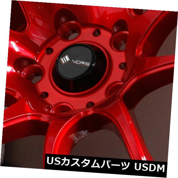 海外輸入ホイール 17x8キャンディレッドホイールVors TR4 5x112 35（4個セット） 17x8 Candy Red Wheels Vors TR4 5x112 35 (Set of 4) 【並行輸入品】｜カスタムパーツ WORLD倉庫