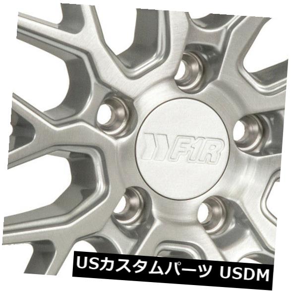 海外輸入ホイール 18x9.5ブラッシュドシルバーホイールF1R F103 5x100 38（4個セット） 18x9.5 Brushed Silver Wheels F1R F103 5x100 38 (Set of 4) 【並行輸入品】