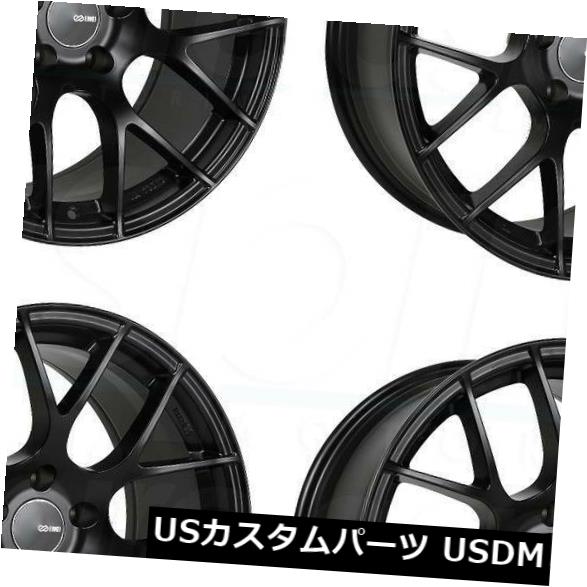 海外輸入ホイール 18x8.5ブラックペイントホイールエンケイライジン5x114.3 50（4個セット） 18x8.5 Black Paint Wheels Enkei Raijin 5x114.3 50 (Set of 4) 【並行輸入品】