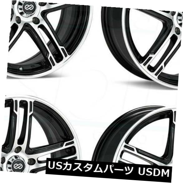 海外輸入ホイール 16x7ブラックマシニングホイールEnkei Fd-05 5x114.3 38(4個セット) 16x7 Black Machined Wheels Enkei Fd-05 5x114.3 38 (Set of 4) 【並行輸入品】