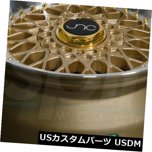 海外輸入ホイール 18x9.5ゴールドマシンリップ。 ホイールJNC 004S JNC004S 5x100 / 5x114.3 30（4個セット） 18x9.5 Gold Machine Lip. Wheels JNC 004S JNC004S 5x100/5x114.3 30 (Set of 4) 【並行輸入品】