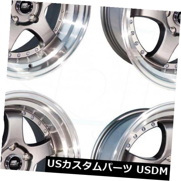 海外輸入ホイール 18x8.5ガンメタルホイールMST MT07 5x114.3 20（4個セット） 18x8.5 Gunmetal Wheels MST MT07 5x114.3 20 (Set of 4) 【並行輸入品】