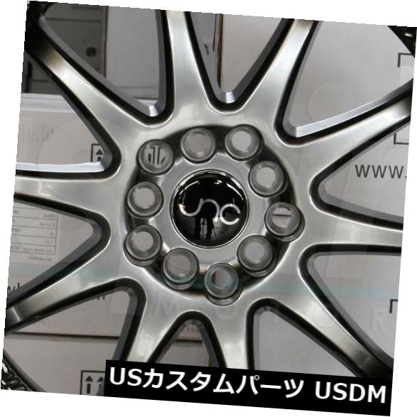 海外輸入ホイール 18x8 / 18x9 Hyper Black Wheels JNC 019 JNC019 5x100 / 5x114.3 27/20（4個セット） 18x8/18x9 Hyper Black Wheels JNC 019 JNC019 5x100/5x114.3 27/20 (Set of 4) 【並行輸入品】