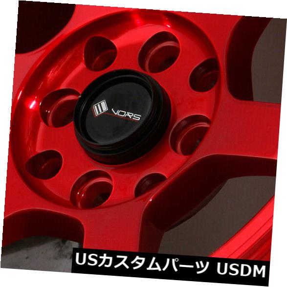 海外輸入ホイール 15x8キャンディレッドホイールVors TR7 4x100 / 4x114.3 0（4個セット） 15x8 Candy Red Wheels Vors TR7 4x100/4x114.3 0 (Set of 4) 【並行輸入品】｜カスタムパーツ WORLD倉庫