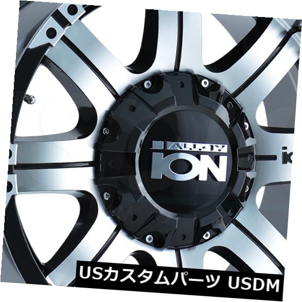 海外輸入ホイール 18x9ブラックマシニングホイールイオン187 5x5.5 / 5x150 18（4個セット） 18x9 Black Machined Wheels Ion 187 5x5.5/5x150 18 (Set of 4) 【並行輸入品】