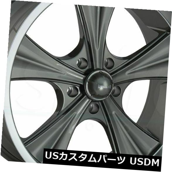 海外輸入ホイール 18x8 Gunmetal Wheels Ridler 651 5x114.3 0（4個セット） 18x8 Gunmetal Wheels Ridler 651 5x114.3 0 (Set of 4) 【並行輸入品】