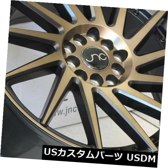 海外輸入ホイール 18x9.5マットブラックブロンズフェイスホイールJNC 051 JNC051 5x100 / 5x114.3 35（4個セット） 18x9.5 Matte Black Bronze Face Wheels JNC 051 JNC051 5x100/5x114.3 35 (Set of 4) 【並行輸入品】
