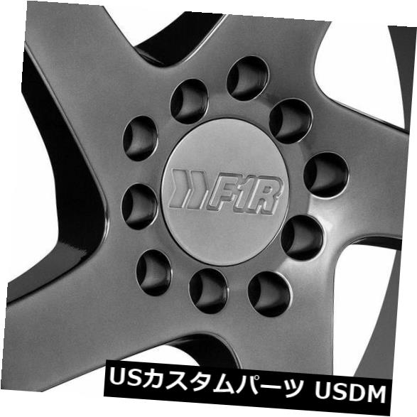海外輸入ホイール 18x9.5ハイパーブラックポリッシュリップホイールF1R F28 5x114.3 / 5x120 38（4個セット） 18x9.5 Hyper Black Polish Lip Wheels F1R F28 5x114.3/5x120 38 (Set of 4) 【並行輸入品】｜カスタムパーツ WORLD倉庫
