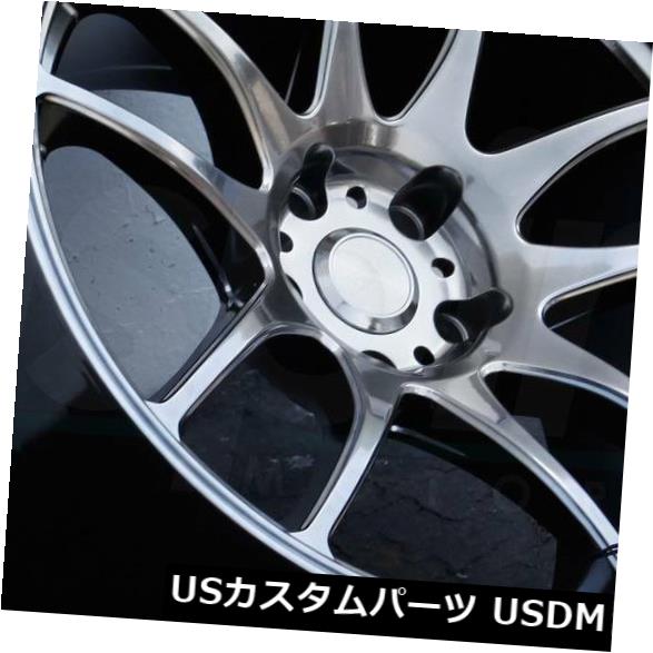 海外輸入ホイール 18x9.5 / 18x10.5 Hyper Black Wheels ESR SR08 SR8 5x114.3 35/15（4個セット） 18x9.5/18x10.5 Hyper Black Wheels ESR SR08 SR8 5x114.3 35/15 (Set of 4) 【並行輸入品】