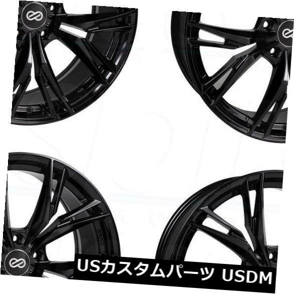 海外輸入ホイール 18x8グロスブラックホイールEnkei Onx 5x108 40（4個セット） 18x8 Gloss Black Wheels Enkei Onx 5x108 40 (Set of 4) 【並行輸入品】