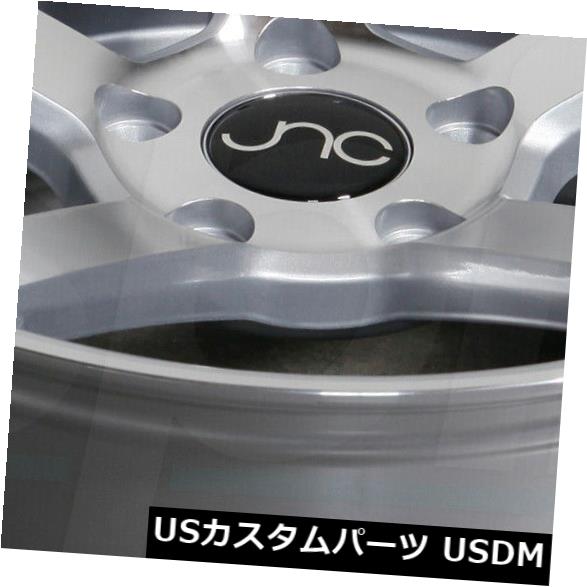 海外輸入ホイール 18x8 / 18x10シルバーマシンフェイスホイールJNC 026 JNC026 5x114.3 35/25（4個セット） 18x8/18x10 Silver Machine Face Wheels JNC 026 JNC026 5x114.3 35/25 (Set of 4) 【並行輸入品】