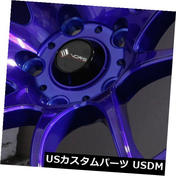海外輸入ホイール 17x8キャンディパープルブルーホイールVors TR4 5x115 35（4個セット） 17x8 Candy Purple Blue Wheels Vors TR4 5x115 35 (Set of 4) 【並行輸入品】｜カスタムパーツ WORLD倉庫