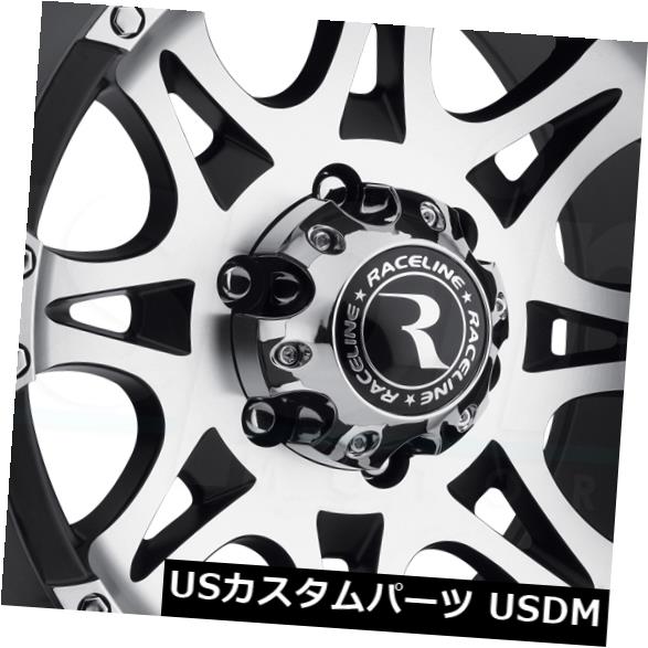 海外輸入ホイール 18x9機械加工ブラックホイールRaceline 982 Raptor 5x150 25（4個セット） 18x9 Machined Black Wheels Raceline 982 Raptor 5x150 25 (Set of 4) 【並行輸入品】
