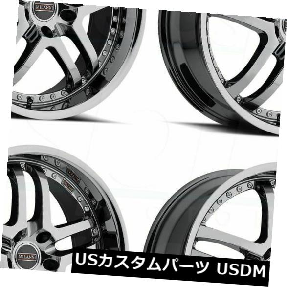 海外輸入ホイール 20x10.5ファントムクロームホイールMilanni 9012 Kapri 5x120 20（4個セット） 20x10.5 Phantom Chrome Wheels Milanni 9012 Kapri 5x120 20 (Set of 4) 【並行輸入品】