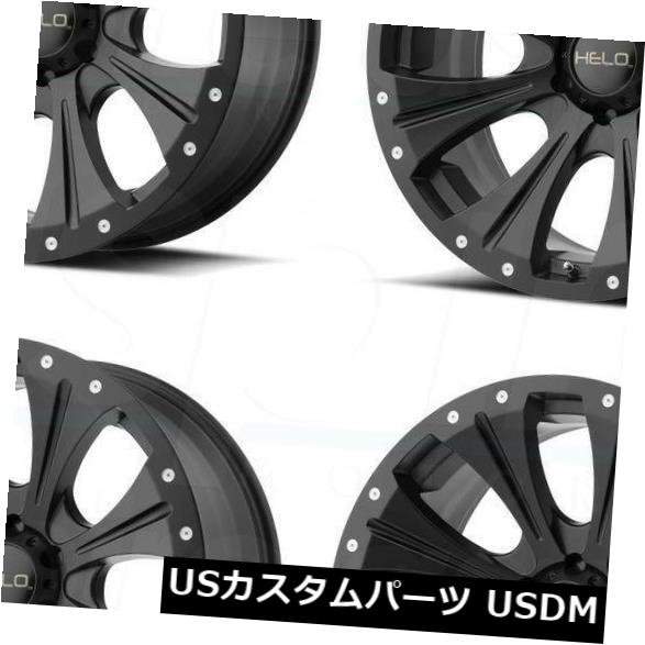 海外輸入ホイール 17x9サテンブラックホイールHelo HE901 8x170 -12（4個セット） 17x9 Satin Black Wheels Helo HE901 8x170 -12 (Set of 4) 【並行輸入品】