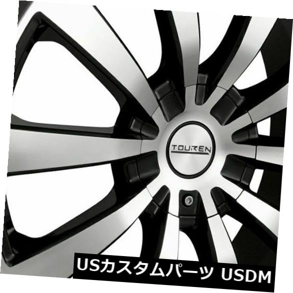 海外輸入ホイール 17x7ブラックマシニングホイールTouren TR3 5x110 / 5x115 40(4個セット) 17x7 Black Machined Wheels Touren TR3 5x110/5x115 40 (Set of 4) 【並行輸入品】