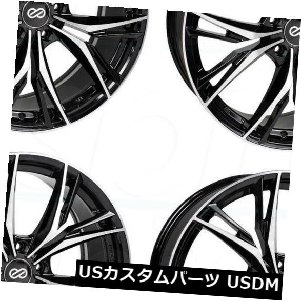 海外輸入ホイール 18x8ブラックマシニングホイールEnkei Onx 5x114.3 40（4個セット） 18x8 Black Machined Wheels Enkei Onx 5x114.3 40 (Set of 4) 【並行輸入品】